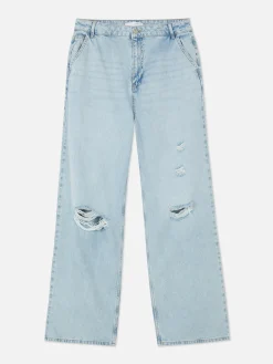 Distressed Wide Leg Jeans