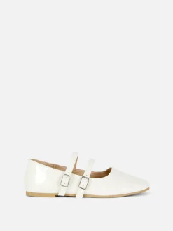 Double Buckle Strap Ballet Flats