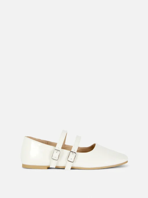 Double Buckle Strap Ballet Flats