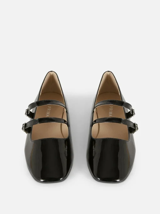 Double Buckle Strap Ballet Flats