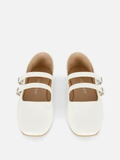 Double Buckle Strap Ballet Flats
