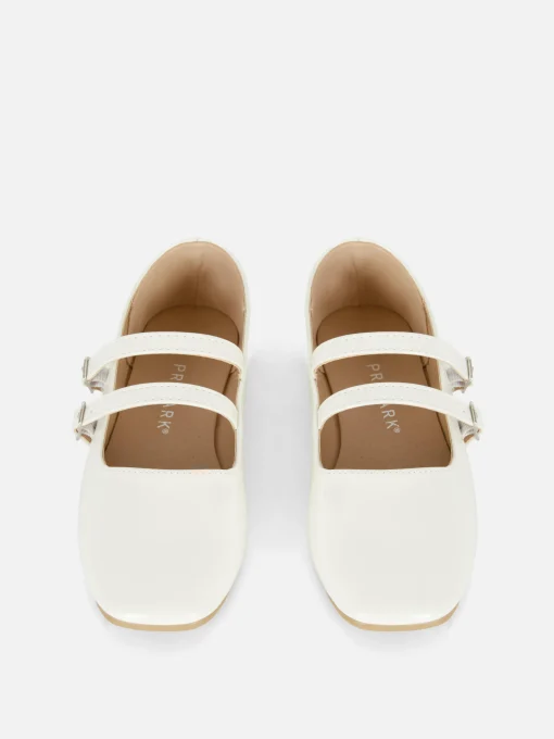 Double Buckle Strap Ballet Flats