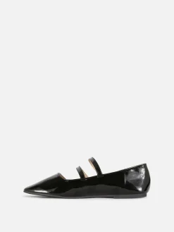 Double Buckle Strap Ballet Flats