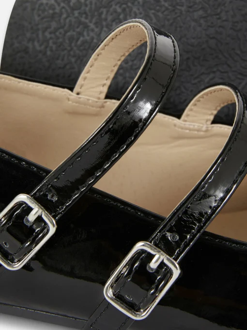 Double Buckle Strap Ballet Flats