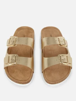 Double Strap Footbed Sandals