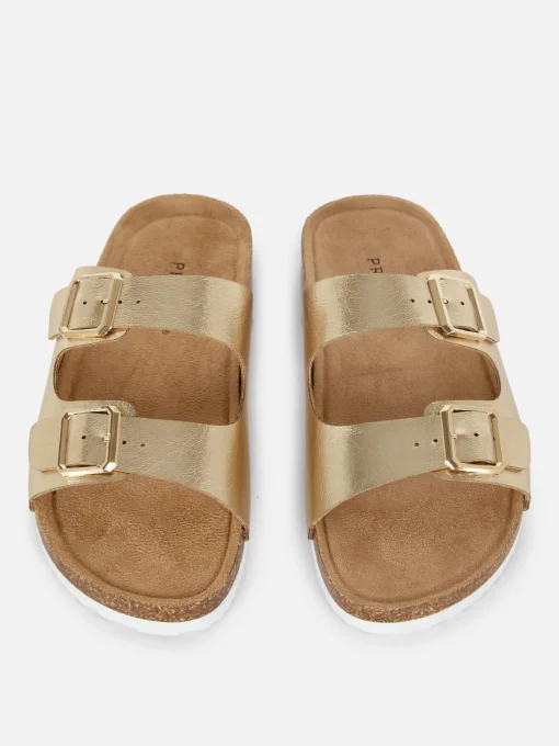 Double Strap Footbed Sandals