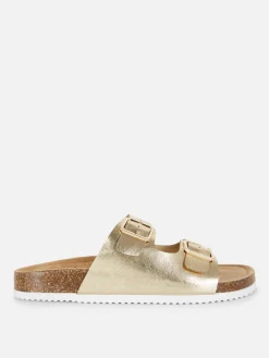 Double Strap Footbed Sandals