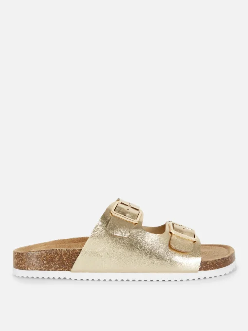 Double Strap Footbed Sandals