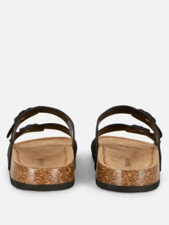Double Strap Footbed Sandals