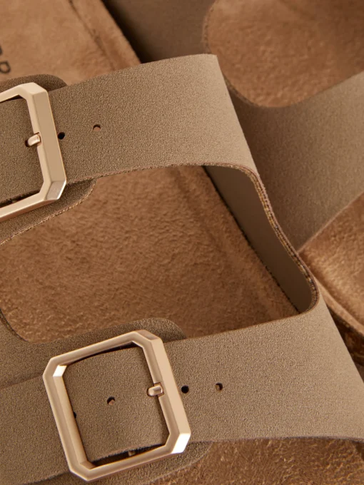 Double Strap Footbed Sandals