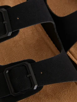 Double Strap Footbed Sandals