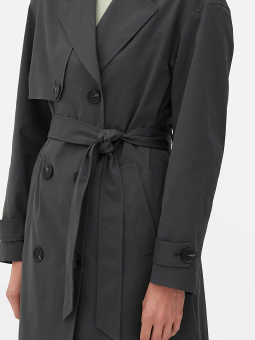 Double-Breasted Belted Trench