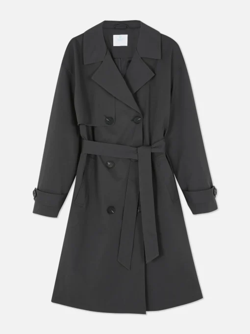 Double-Breasted Belted Trench