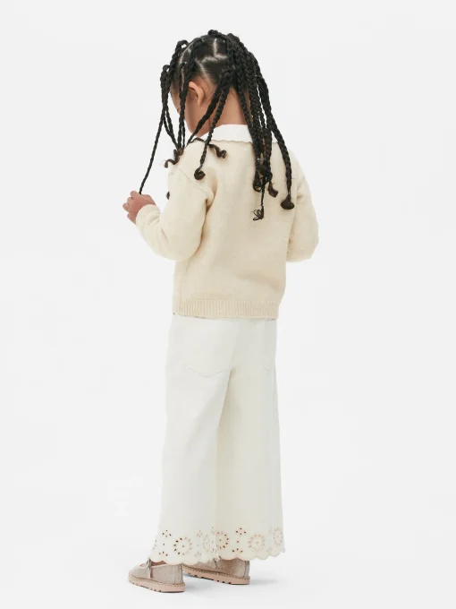 Embroidered Collar Cardigan
