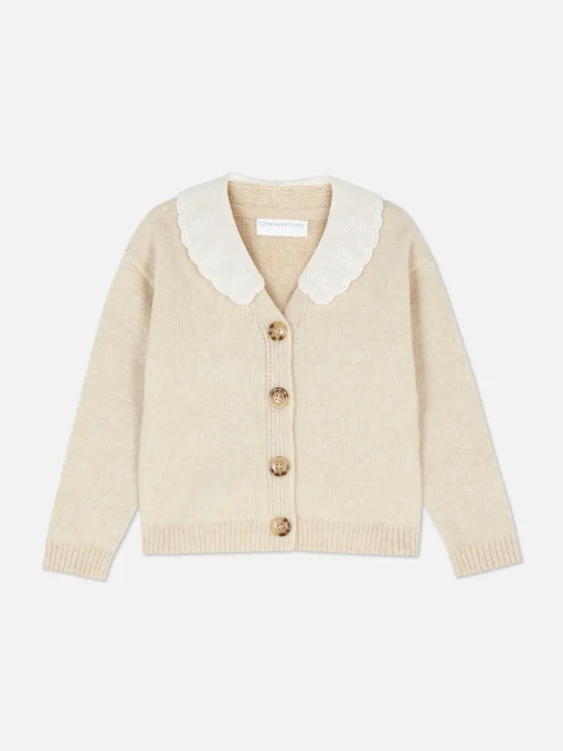 Embroidered Collar Cardigan