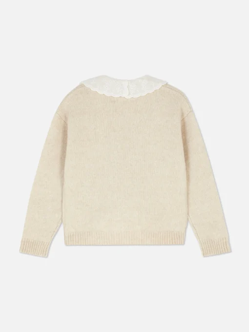 Embroidered Collar Cardigan