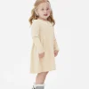 Embroidered Collar Knit Dress