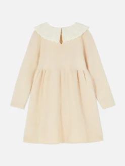 Embroidered Collar Knit Dress