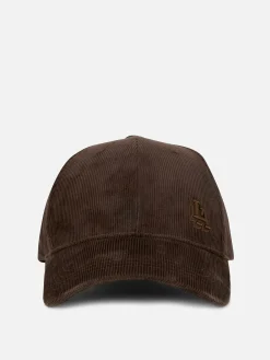 Embroidered Corduroy Baseball Cap
