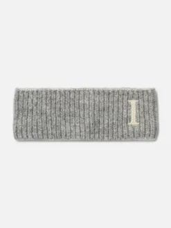 Embroidered Initial Knit Headband