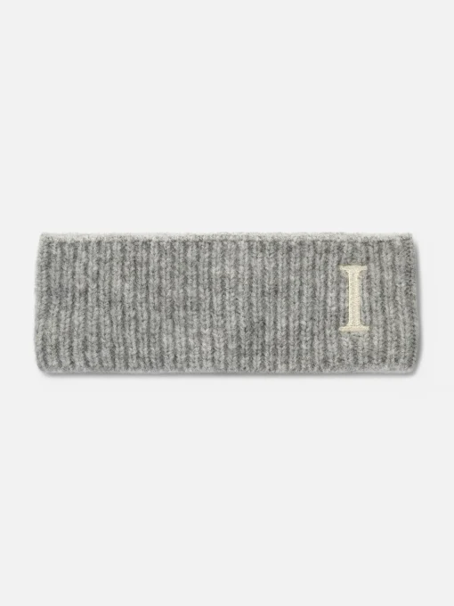 Embroidered Initial Knit Headband