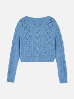 Embroidered V-Neck Cardigan