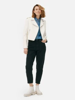 Essential Faux Leather Biker Jacket
