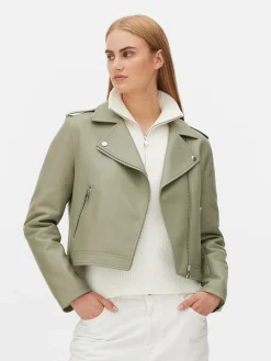 Essential Faux Leather Biker Jacket