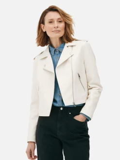 Essential Faux Leather Biker Jacket