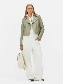 Essential Faux Leather Biker Jacket