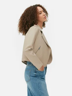 Essential Faux Leather Biker Jacket