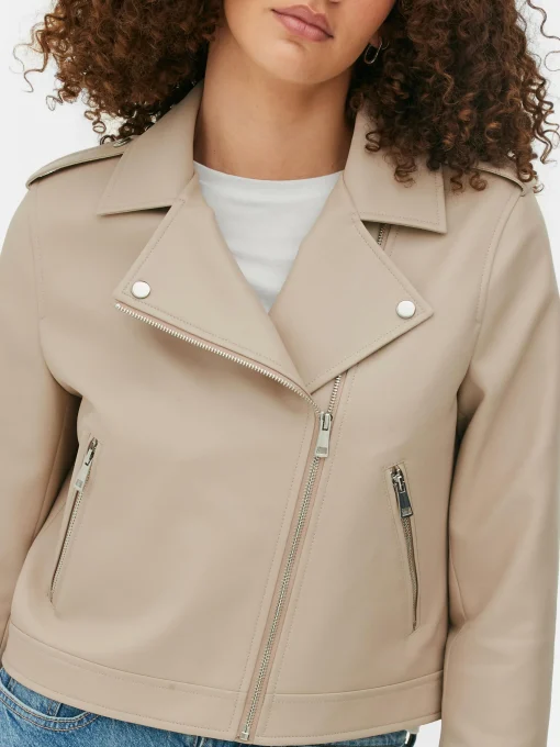 Essential Faux Leather Biker Jacket