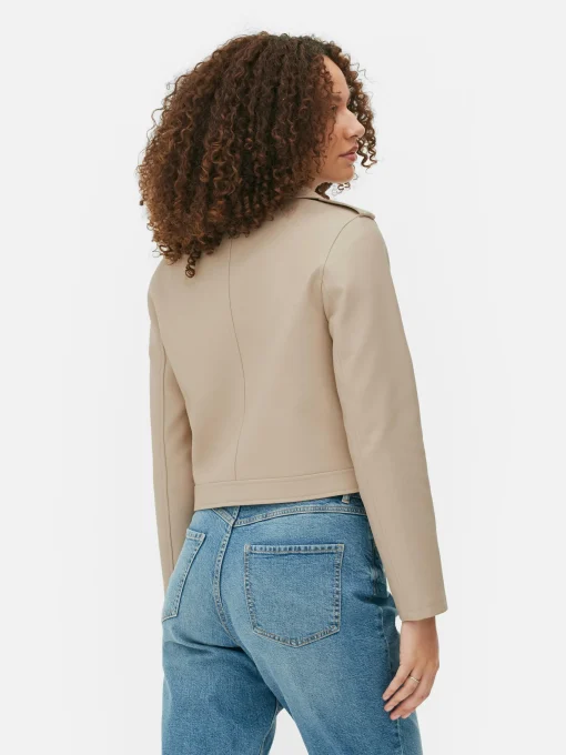 Essential Faux Leather Biker Jacket