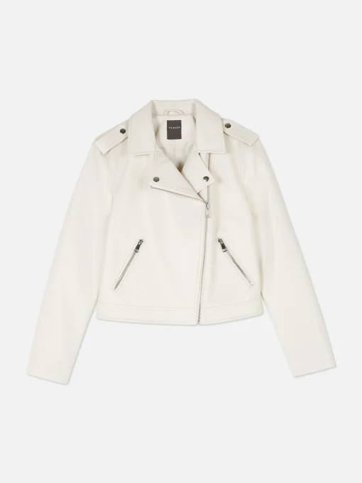 Essential Faux Leather Biker Jacket