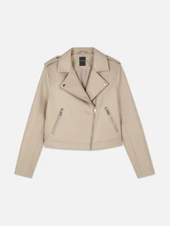 Essential Faux Leather Biker Jacket