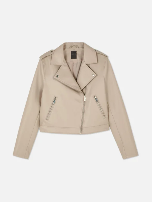 Essential Faux Leather Biker Jacket