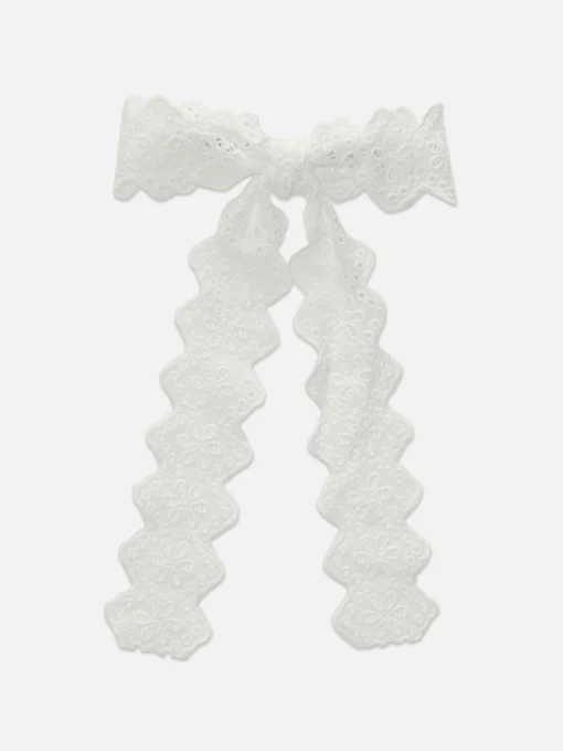 Eyelet Bow Hair Clip