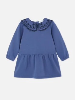 Eyelet Sweatshirt Dress