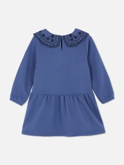 Eyelet Sweatshirt Dress