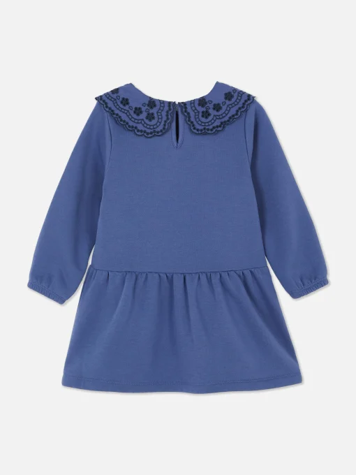 Eyelet Sweatshirt Dress