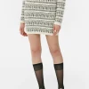 Fair Isle Knit Mini Skirt