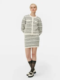 Fair Isle Knit Mini Skirt