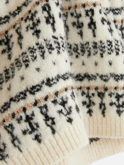 Fair Isle Knit Mini Skirt