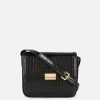 Faux Croc Crossbody Bag