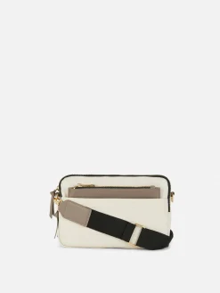 Faux Croc Double Zip Camera Bag