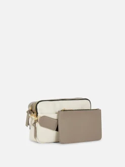 Faux Croc Double Zip Camera Bag