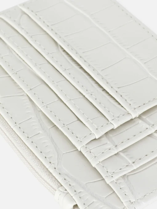 Faux Croc Initial Card Holder