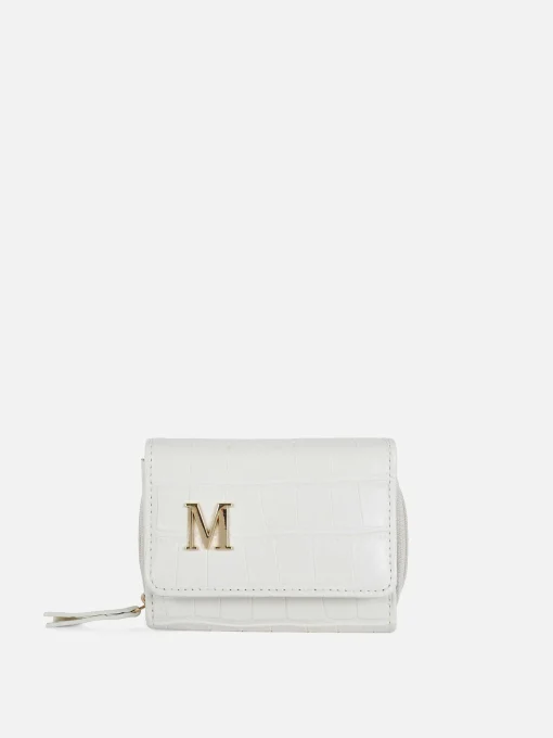 Faux Croc Initial Purse