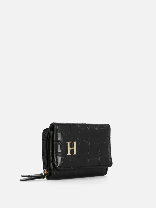Faux Croc Initial Purse