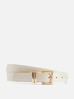 Faux Croc Square Buckle Belt
